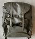 Vintage Swiss Army Rubberized Mountain Military Rucksack Backpack Leather Straps