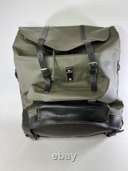 Vintage Swiss Army Rubberized Waterproof & Leather Military 1980s Backpack