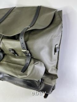 Vintage Swiss Army Rubberized Waterproof & Leather Military 1980s Backpack