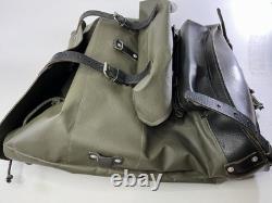 Vintage Swiss Army Rubberized Waterproof & Leather Military 1980s Backpack