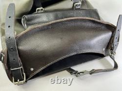 Vintage Swiss Army Rubberized Waterproof & Leather Military 1980s Backpack
