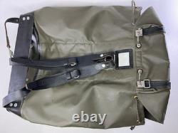 Vintage Swiss Army Rubberized Waterproof & Leather Military 1980s Backpack