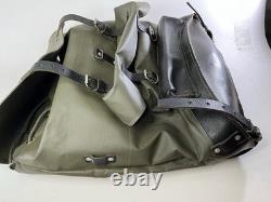 Vintage Swiss Army Rubberized Waterproof & Leather Military 1980s Backpack