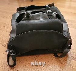 Vintage Swiss Army Rubberized Waterproof & Leather Military Rucksack Backpack