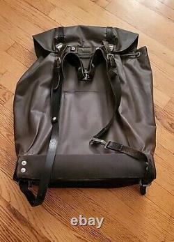 Vintage Swiss Army Rubberized Waterproof & Leather Military Rucksack Backpack