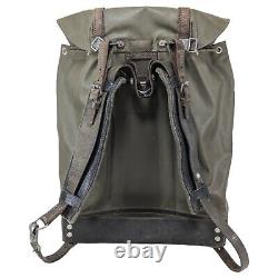 Vintage Swiss Army Rubberized Waterproof & Leather Military Rucksack Backpack