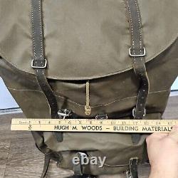 Vintage Swiss Army Rubberized Waterproof & Leather Military Rucksack Backpack