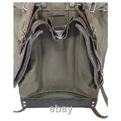 Vintage Swiss Army Rubberized Waterproof & Leather Military Rucksack Backpack