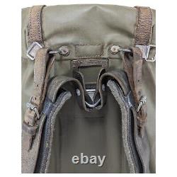 Vintage Swiss Army Rubberized Waterproof & Leather Military Rucksack Backpack