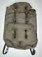 Vintage Swiss Army Sattler Backpack Salt And Pepper Military Leather Canvas