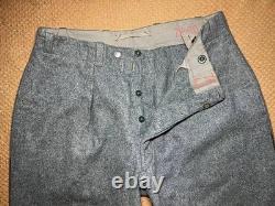 Vintage Swiss Army Wool Uniform Jacket Pants Set Grey Military 54N 56 ZH60