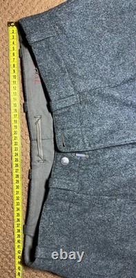 Vintage Swiss Army Wool Uniform Jacket Pants Set Grey Military 54N 56 ZH60