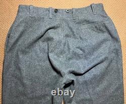 Vintage Swiss Army Wool Uniform Jacket Pants Set Grey Military 54N 56 ZH60