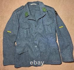 Vintage Swiss Army Wool Uniform Jacket Pants Set Grey Military 54N 56 ZH60