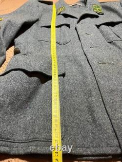 Vintage Swiss Army Wool Uniform Jacket Pants Set Grey Military 54N 56 ZH60