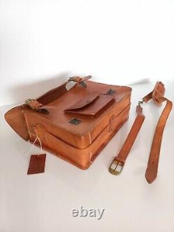 Vintage Swiss Leather Bag Exclusive Handmade Switzerland 80s Briefcase