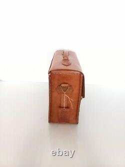 Vintage Swiss Leather Bag Exclusive Handmade Switzerland 80s Briefcase