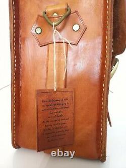 Vintage Swiss Leather Bag Exclusive Handmade Switzerland 80s Briefcase