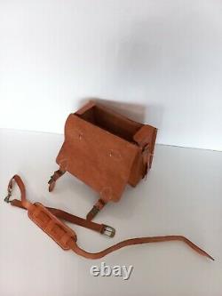 Vintage Swiss Leather Bag Exclusive Handmade Switzerland 80s Briefcase