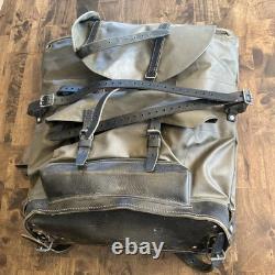Vintage Swiss Military Backpack Rubberized Army Waterproof Rucksack Survival Bag