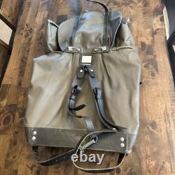 Vintage Swiss Military Backpack Rubberized Army Waterproof Rucksack Survival Bag