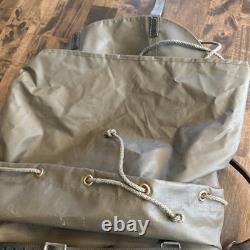 Vintage Swiss Military Backpack Rubberized Army Waterproof Rucksack Survival Bag