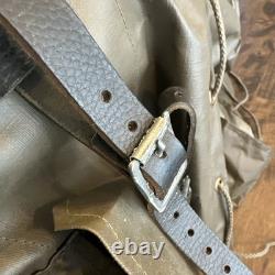 Vintage Swiss Military Backpack Rubberized Army Waterproof Rucksack Survival Bag