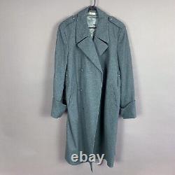 Vintage Swiss Military Coat Surplus Double Breasted Wool Overcoat Mens XL 46N