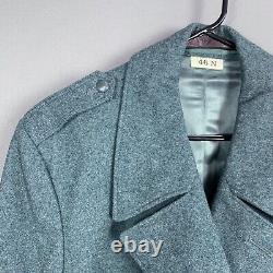 Vintage Swiss Military Coat Surplus Double Breasted Wool Overcoat Mens XL 46N
