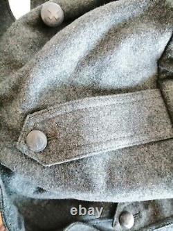 Vintage Swiss military army wool winter coat coats man men clothing surplus gear
