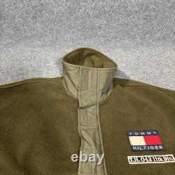 Vintage Tommy Hilfiger Jacket Mens Medium Military Patrol Surplus Fleece Green