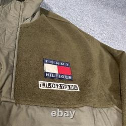 Vintage Tommy Hilfiger Jacket Mens Medium Military Patrol Surplus Fleece Green