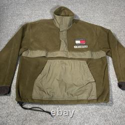 Vintage Tommy Hilfiger Jacket Mens Medium Military Patrol Surplus Fleece Green