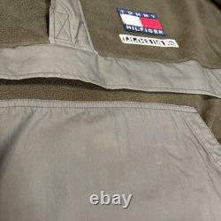 Vintage Tommy Hilfiger Jacket Mens Medium Military Patrol Surplus Fleece Green