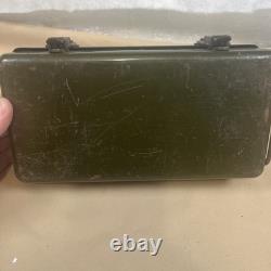 Vintage U. S. Army Medical First Aid Kit Metal Case with Original Contents
