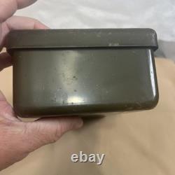 Vintage U. S. Army Medical First Aid Kit Metal Case with Original Contents
