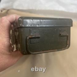Vintage U. S. Army Medical First Aid Kit Metal Case with Original Contents