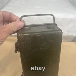 Vintage U. S. Army Medical First Aid Kit Metal Case with Original Contents