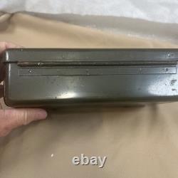 Vintage U. S. Army Medical First Aid Kit Metal Case with Original Contents