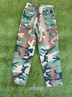 Vintage U. S. Army USMC Military Camo Combat Cargo Fatigues Set BDU Pants Jacket