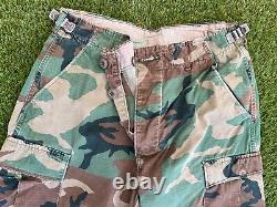 Vintage U. S. Army USMC Military Camo Combat Cargo Fatigues Set BDU Pants Jacket