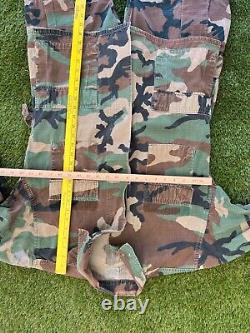 Vintage U. S. Army USMC Military Camo Combat Cargo Fatigues Set BDU Pants Jacket