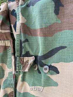 Vintage U. S. Army USMC Military Camo Combat Cargo Fatigues Set BDU Pants Jacket