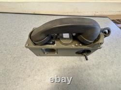 Vintage US ARMY Field Telephone Set TA-312/PT Military Radio Phone with Carry Bag