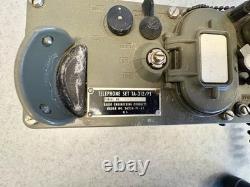 Vintage US ARMY Field Telephone Set TA-312/PT Military Radio Phone with Carry Bag