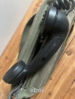 Vintage US Army Field Telephone Set TA-312/PT Military Radio Phone USA UNTESTED