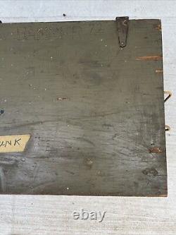 Vintage US Army Footlocker with Tray Portable Chest Trunk Military