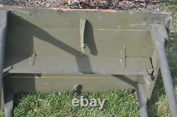 Vintage US Army Green Wood Folding Table Military Field Desk Map Desk WWII