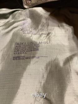 Vintage US Army M 1951 Fishtail Parka Jacket complete with coyote fur