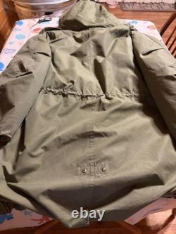 Vintage US Army M 1951 Fishtail Parka Jacket complete with coyote fur